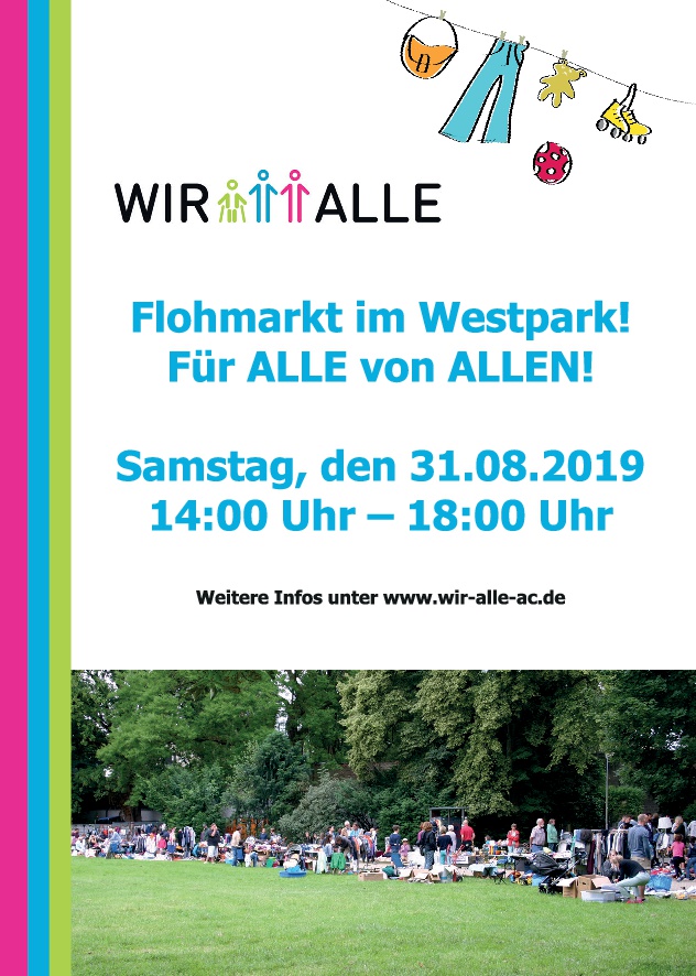 Ankündigung Flohmarkt im Westpark