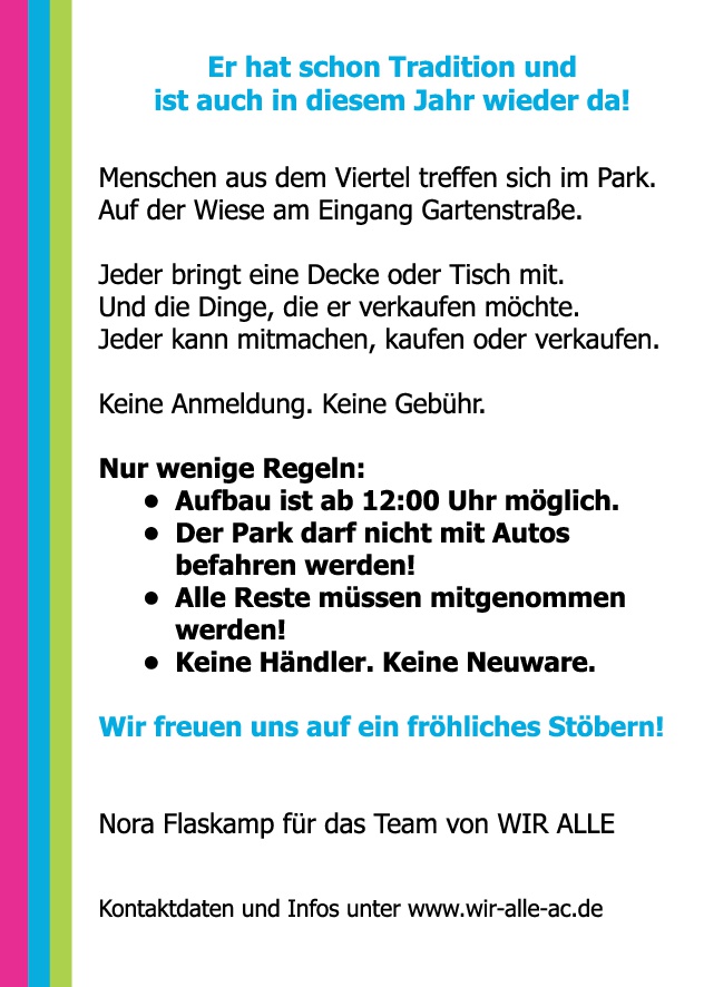 Regeln für den Flohmarkt