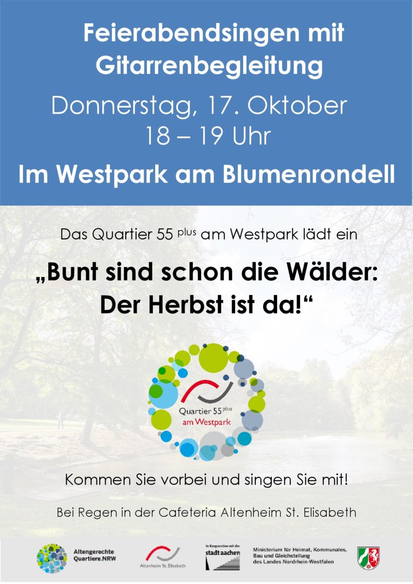 Feierabendsingen im Westpark mit Gitarrenbegleitung