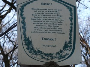 Foto Schild der Jägerschaft