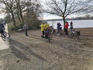 Foto Ankunft der Radfahrer am De Wittsee