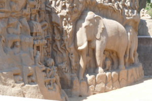 Foto Elefant aus Felsen gehauen