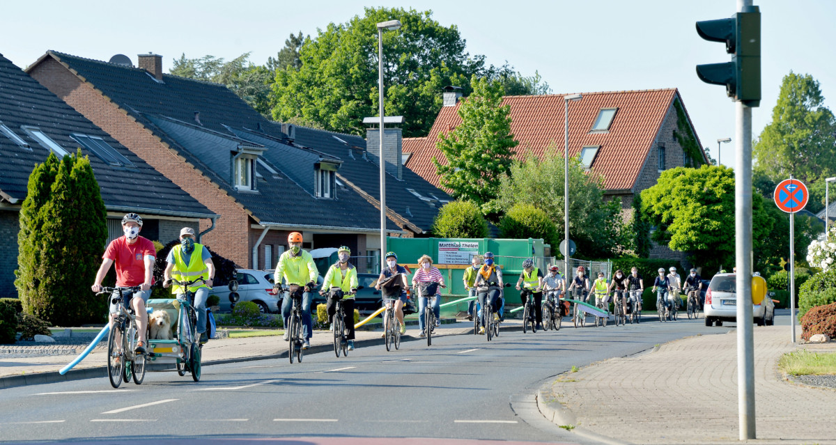 Gruppenfoto Fahrradfahrer