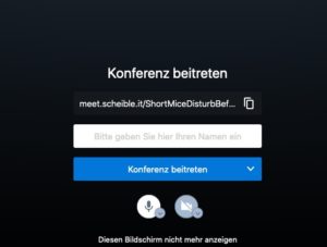 Scrrenshot Konferenz beitreten Jitsi Meeting
