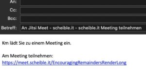 Screenshot E-Mail Einladung Jitsi Meeting