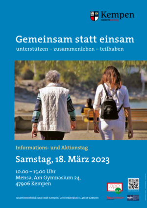 Plakat "Gemeinsam statt Einsam"