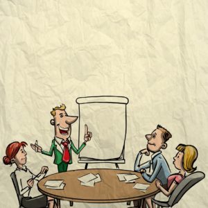 Karikatur Arbeitsatmosphäre