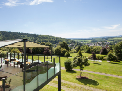 Aussicht von der Terrasse im VdK-Hotel