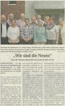 Bild: Zeitungsartikel "Wir sind die Neuen" - Quelle LNN 31.05.2015