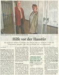 Bild: Zeitungsartikel Hilfe vor der Haustür - Quelle NRZ 29.05.2015