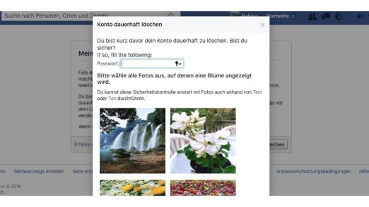 Die Seite mit der Option zum dauerhaften Löschen des Facebook-Kontos findet man über die Hilfe, wenn man dort nach „Konto löschen“ sucht und auf „Wie kann ich mein Konto dauerhaft löschen?“ klickt.