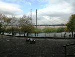 Besuch Düsseldorf Landtag: Blick vom Landtag zum Rhein