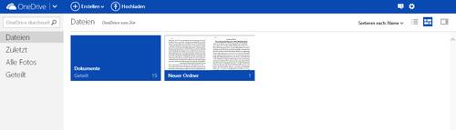 OneDrive-Interface