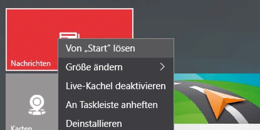 Das neue Kacheldesign hat seinen Reiz, im Startmenü kann man es aber auch abschalten.