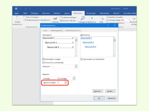 Überschriften in Word anpassen