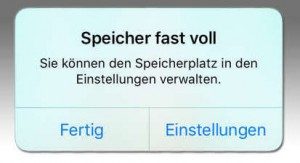 Bild: Speicher voll iPhone