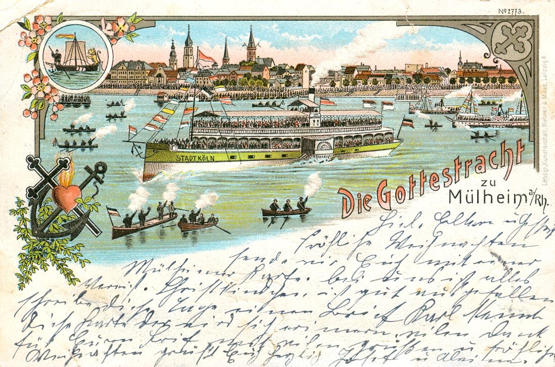 Postkarte zur Schiffsprozession