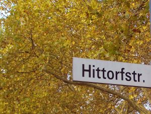 Straßenschild der Hittorfstraße (Foto: U. Sommer)