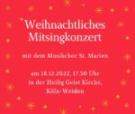 Weihnachtliches Mitsingkonzert