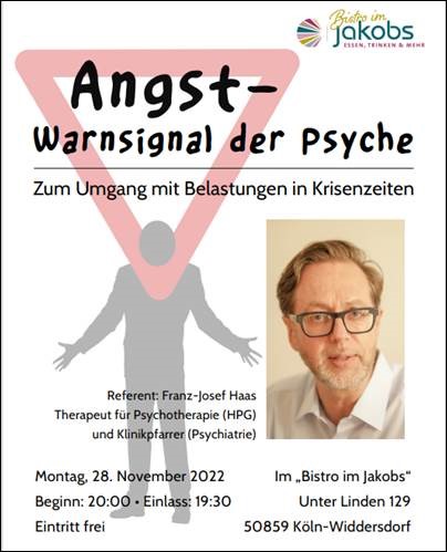 Vortrag "Angst - Warnsignal der Psyche"