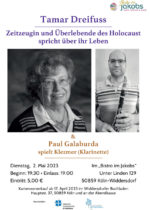 Zeitzeugin und Überlebende des Holocaust Tamar Freifuss liest und spricht über ihr Leben