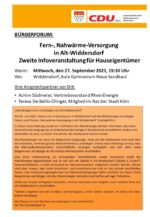 Fern-, Nahwärme-Versorgung in Alt-Widdersdorf