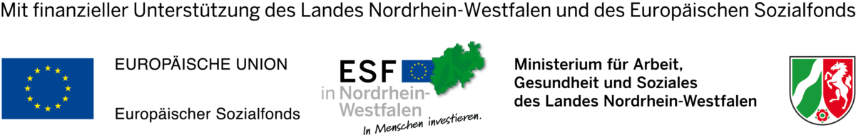 Mit finanzieller Unterstützung des Landes NRW und des Europäischen Sozialfonds