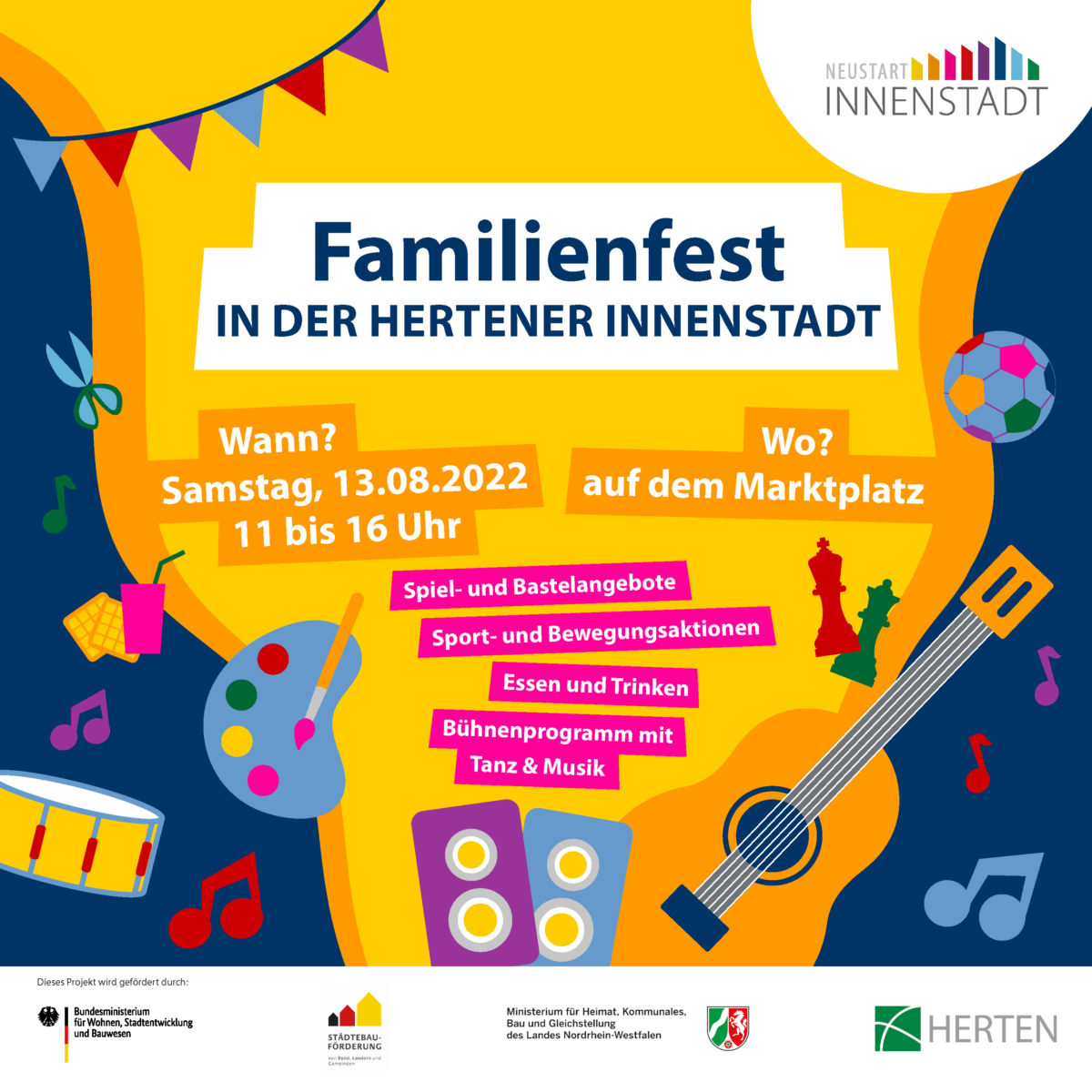 Plakat Familienfest in der Hertener Innenstadt