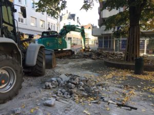 Das Mauerbauwerk am Place d´Arras wurde zurückgebaut