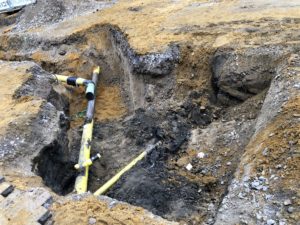 Die Gasleitung am Place d´Arras wurde verlegt.