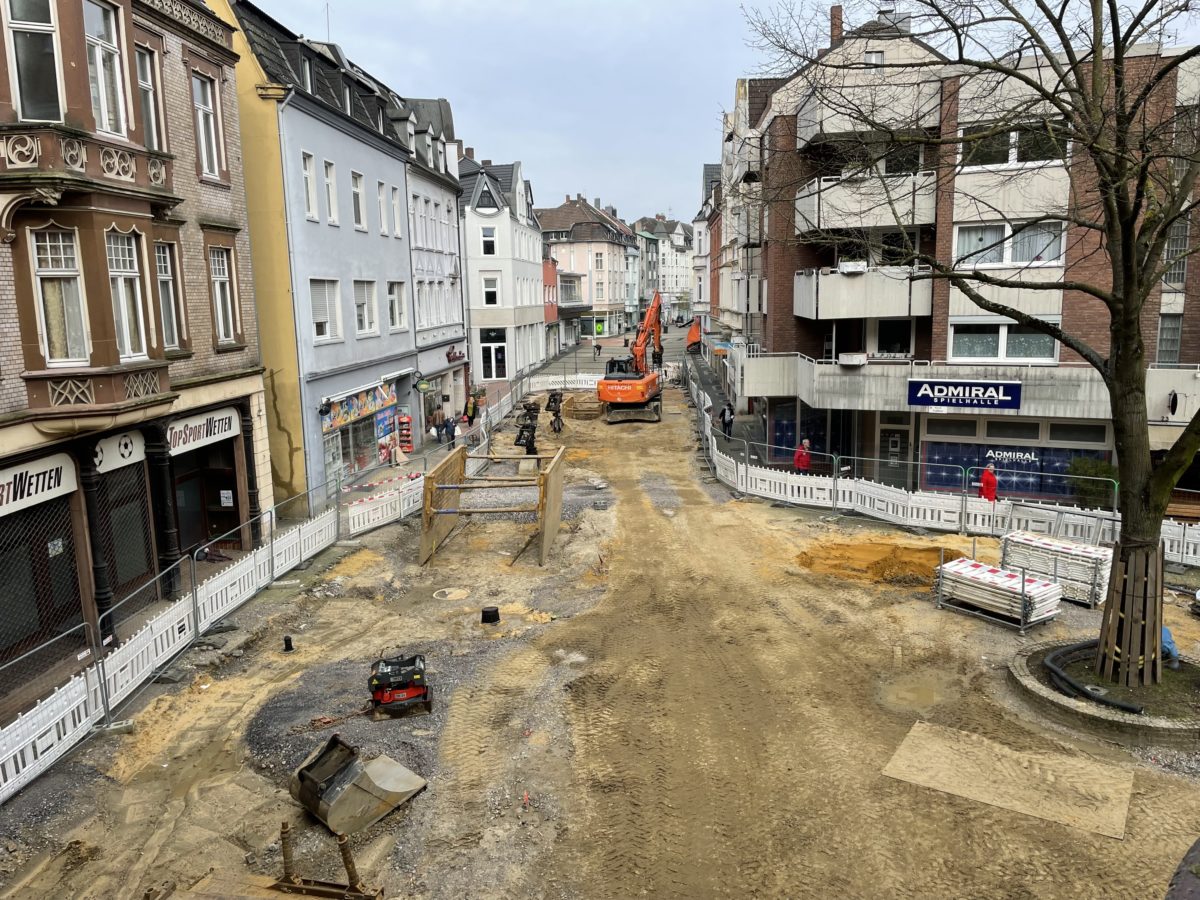 Umbau der Ewaldstraße schreitet weiter voran.
