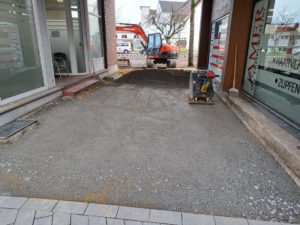 Start der Bauarbeiten im Durchgang zwischen Place d'Arras und Theodor-Heuss-Straße