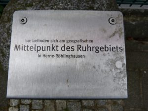 Tafel Mittelpunkt des Ruhrgebiets