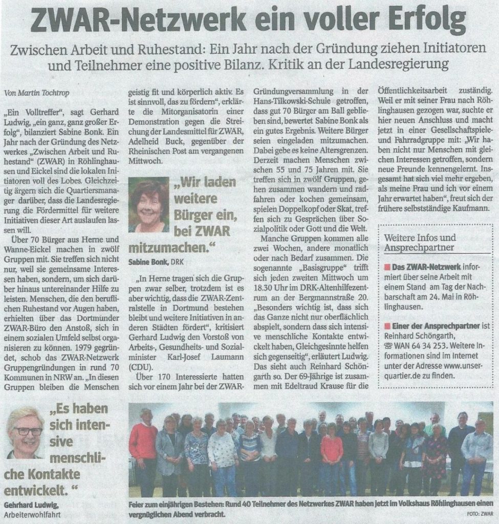 WAZ Zeitungsartikel