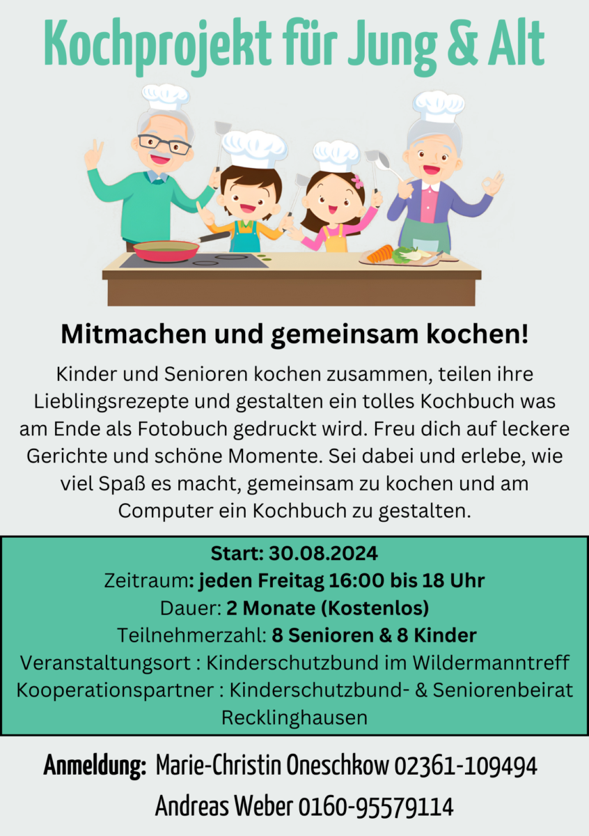 Flyer Kochen Jung und Alt