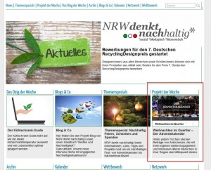 Adventskalender auf NRW denkt nachhaltig