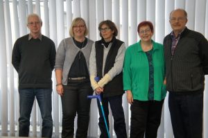 Das Online-Team des Bergheimer Senioren-Portals: (v.r.): Hartmut Fritz, Andrea Floß, Inge Hoek, Christa Commer und Koordinator Hans-Jürgen Knabben