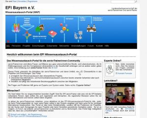 EFI-WAP - Startseite mit Informationen