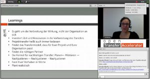 Webinar "Einführung in Transfers"